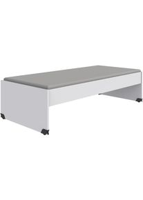 wimex Futonbed Norderney Bed op kunststof wielen futonbedden wit