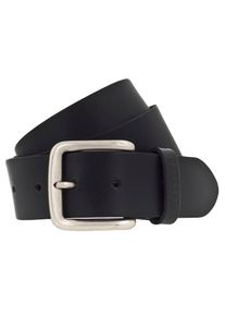 Mustang Leren riem Klassieke doornsluiting in lichte gebruikte look, 4 cm heren riemen maat 100 zwart