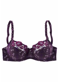 Nuance Beugel-bh met mooi borduursel en kant, dessous dames beugel bh's maat B paars
