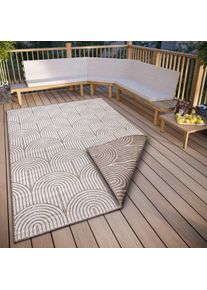 Hanse Home Outdoorkleed Pangli, omkeerbaar tapijt In- & outdoor, vloerkleed, weerbestendig, balkon, tuin, woonkamer, modern buitenkleden beige