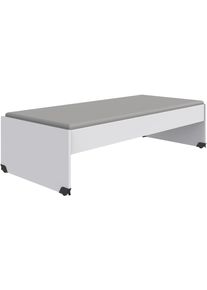 wimex Futonbed Norderney Bed op kunststof wielen futonbedden wit