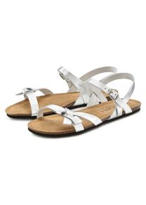 Lascana Sandalen Zomerschoen Sandalette, zomerschoen van leer dames sportieve sandalen maat 37 zilver(kleur)