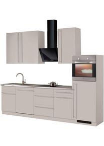 Wiho-K&uuml;chen wiho K&uuml;chen Keukenblok Chicago zonder elektrische apparaten, breedte 280 cm keukenkast series maat - beige