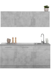 Wiho-K&uuml;chen wiho K&uuml;chen Keuken Cali zonder elektrische apparaten, breedte 180 cm keukenkast series maat - grijs