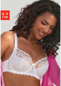 Lascana Beugel-bh met mooie kantentragers, sexy lingerie dames beugel bh's maat B wit