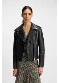 BOSS Orange Leren jack Sandy premium damesmode dames imitatieleren jassen maat 36 zwart