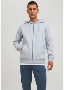 Jack & Jones Jack & Jones Capuchonsweatvest JJESTAR Basic Hoodie, steekzakken en aangename materiaalmix heren sweatvesten maat XXL grijs