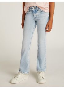 Calvin Klein Bootcut jeans MR FLARE LIGHT BLUE VISUAL DENIM voor kinderen tot 16 jaar met logopatch meisjes jeans maat 4 (104) blauw
