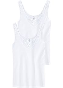 Speidel Hemd Noelle strak, v-hals, zonder schadelijke stoffen, katoen (Set van 2) dames armloze tops maat 40 wit