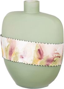 Gilde Tafelvaas Vaas Imperial, bolvormig van aluminium en glas, waterdicht, diepte 12 cm (1 stuk) vazen & bloempotten groen