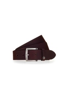 Mustang Leren riem Met drukknop-applicatie op de lus, 4 cm (1 stuk) heren riemen maat 100 bruin