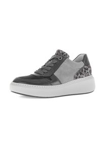 Gabor Sneakers met sleehak , plateau, halfhoge schoen, veterschoen in comfortwijdte g (= wijd) dames sleehak sneakers maat 41 grijs