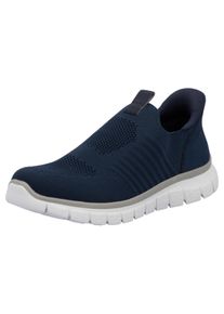 Rieker Slip-on sneakers Instapper, vrijetijdsslipper, halfhoge schoen met gevoerde hiel heren lage sneakers maat 44 blauw