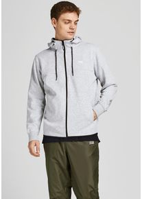 Jack & Jones Jack & Jones Capuchonsweatvest AIR SWEAT ZIP HOOD heren sweatvesten maat M grijs