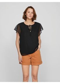 Vila Shirt met korte mouwen VIEDEE C/S V-NECK TOP - NOOS dames t-shirts maat 36 zwart