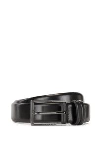BOSS Leren riem CARMELLO van gelooid leer met hugo BOSS logo-emBOSSing op metalen sluiting heren riemen maat 100 zwart