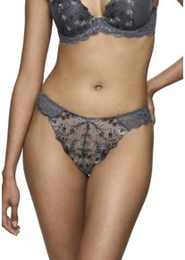 Triumph Brazilian slip Sensual Spotlight fijn bloemenkant, hoge beenuitsnijding dames slips maat 38 grijs