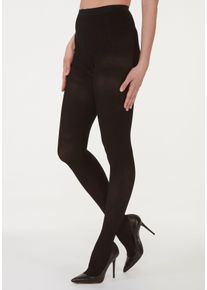 Vivance Panty met fijne edele ribstructuur dames panty's & leggings maat 32-34 zwart