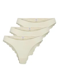 Only Brazilian slip ONLCHLOE LACE BRAZIL 3-PACK NOOS ACC (set, 3 stuks) dames slips maat XL (42) wit