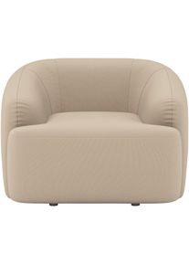 Inosign Fauteuil Nergal, BxDxH, 120x110x81 cm Grote fauteuil met golfondersteuning, in verschillende kleuren fauteuils maat Luxe-microvezel beige