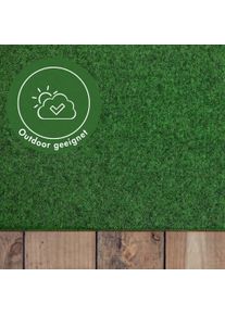 ANDIAMO Kunstgras Dijon, Made in Netherlands uit naaldvilt, met nopjes, duurzaam, waterdicht & uv-bestendig (1 stuk) buitenkleden groen