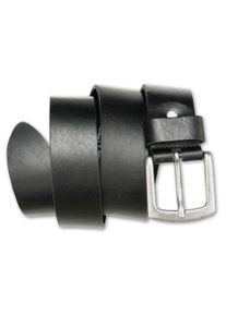 Bernd Götz BERND GÖTZ Leren riem met zilverkleurige gesp heren riemen maat 105 zwart