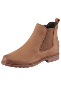 Tamaris Chelsea-boots hakken, enkellaars, zakelijke schoen, instaplaarzen, aantrek-lus dames chelsea boots maat 41 bruin