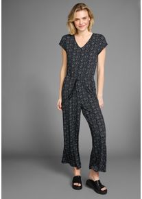 Laura Scott Jumpsuit met filigraan alloverprint dames jumpsuits maat 34 zwart