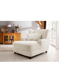 Home Affaire XXL-fauteuil Oase met golvenondersteuning en 2 decoratieve kussens fauteuils maat Luxe-microvezel beige