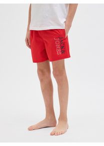 Jack & Jones Jack & Jones Junior Zwemshort JPSTMAUI met logo print en praktische zakken jongens badmode maat 140 rood
