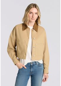 HUGO Blue Kort jack Andeso in boxy fit, cropped dames korte jassen maat 32 bruin