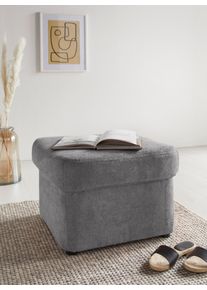 DOMO collection Hocker Papenburg in vele kleuren hockers maat Chenille-look grijs