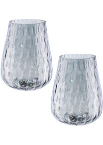 Creativ home Windlicht Kerst versiering (set, 2 stuks) kaarsenhouders grijs