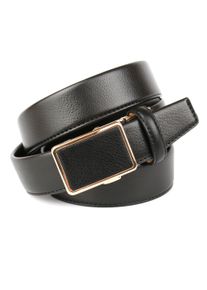 Anthoni Crown Leren riem Klassieke riem met goudkleurige gesp heren riemen maat 100 zwart