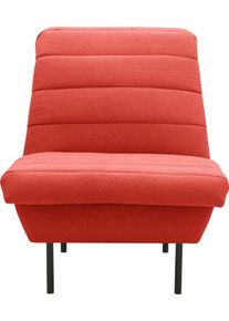 LOOKS by Wolfgang Joop Fauteuil LOOKS IX Breedtestiksels, zonder armleuningen fauteuils maat Structuur grof oranje