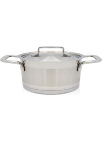 Krüger Krüger Braadpan Kreta met roestvrijstalen deksel, geschikt voor inductiekookplaten (2-delig) braadpannen zilver(kleur)