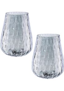 Creativ home Windlicht Kerst versiering (set, 2 stuks) kaarsenhouders grijs