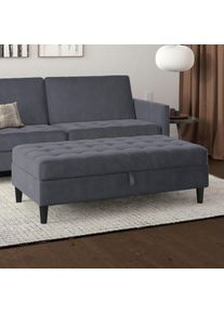 Dorel Home Hocker met bergruimte Presley Hocker met bergruimte, vrij plaatsbaar, zithoogte 43 cm hockers maat Fluweel grijs