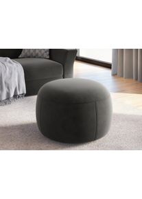 Sit & More sit&more Hocker Cadabra Ronde hocker, diameter zitoppervlak 64 cm of 104 cm hockers maat Fluweel-look grijs
