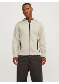 Jack & Jones Jack & Jones Sweatvest JCOFUSION SWEAT ZIP HOOD NOOS heren sweatvesten maat M grijs