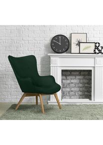 Home Affaire Fauteuil Nicko naar keuze met of zonder kruk fauteuils maat Fijne structuurstof groen