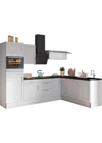 Kochstation Keuken KS-Ahus 200 x 270 cm breed, optioneel met elektrische apparaten, soft close functie keukenkast series maat - grijs