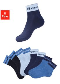 Bench. Korte sokken met ingebreid opschrift bij de boord (set, 8 paar) unisex sportsokken maat 35-38 blauw