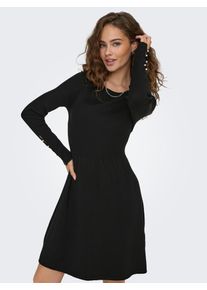 Only Midi-jurk ONLNATASCHA LS PEARL O-NECK DRESS CC KNT dames midi-jurken maat M zwart