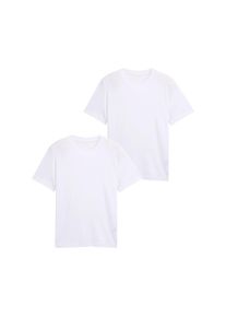 Tom Tailor T-shirt met logoprint (set, 2-delig) heren t-shirts maat L wit