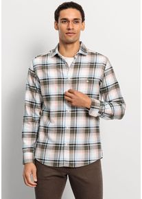 OLYMP Overhemd met lange mouwen Casual in ruitdessin, borstzak met knop heren overhemden maat S groen