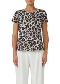 s.Oliver BLACK LABEL Blouse met korte mouwen met print all-over dames blouses maat 36 zwart