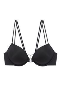 Lascana Push-up-bh met bijzondere strasachterkant voor diepe ruglijn, sexy ondergoed dames push-up bh's maat A zwart