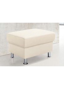 Trendmanufaktur Hocker Rondo, poef bij de serie, breedte 67 cm, chromen voeten Voetenbank optioneel met verenkern, in verschillende bekledingen