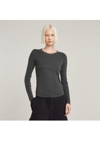 G-Star Raw Shirt met lange mouwen Tops Overdyed slim dames longsleeves maat M zwart